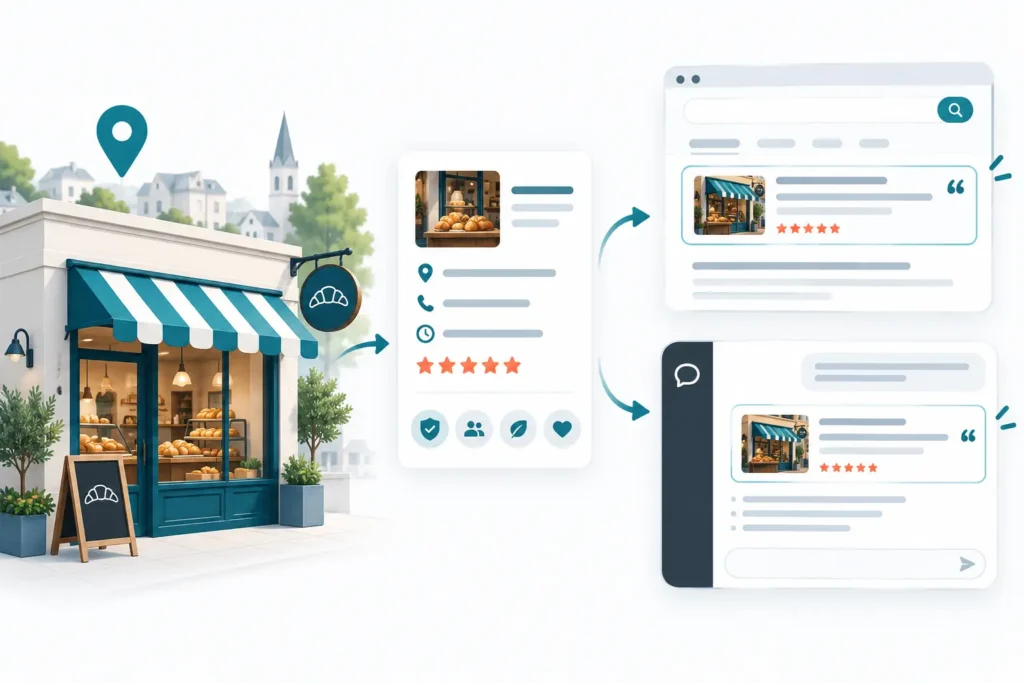 Référencement IA : comment faire apparaître son entreprise dans Google et ChatGPT ? 2 Référencement IA : parcours pour être trouvé, compris, sélectionné et cité dans Google et ChatGPT